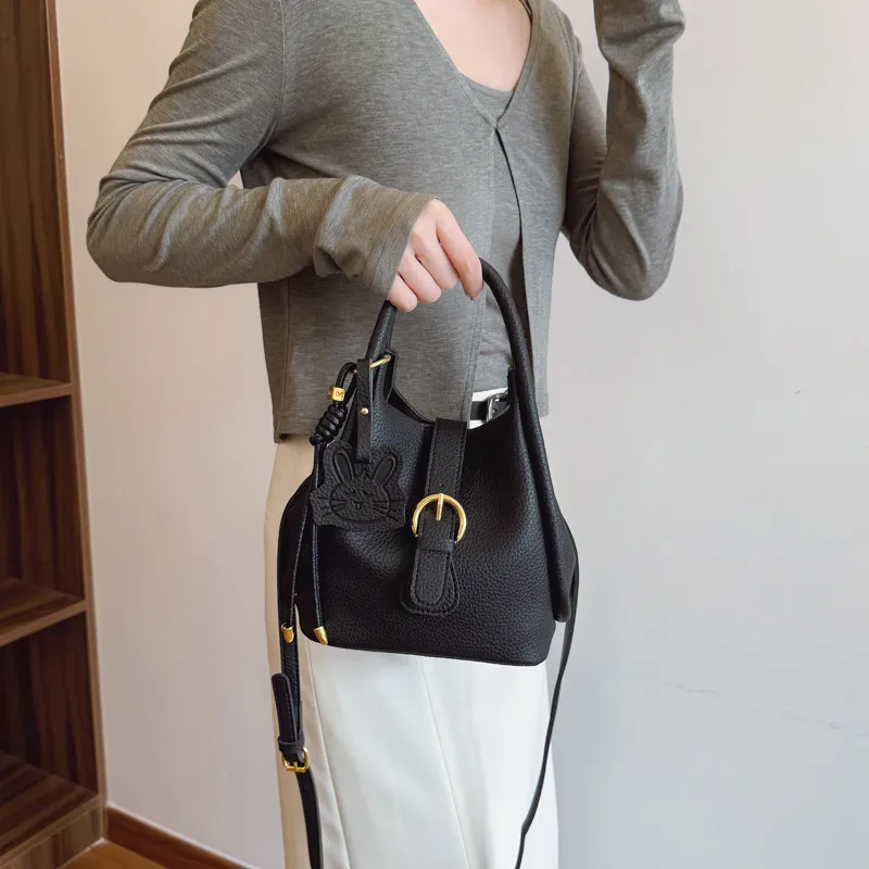 RIVMIND PU Combo Bag Shoulder Bag Crossbody Bag Handbag Women's White/Black/Apricot/Pink-7