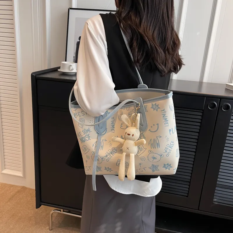 HCXK PU Shoulder Bag Regular Women's Black/Blue/Pink/Brown-13