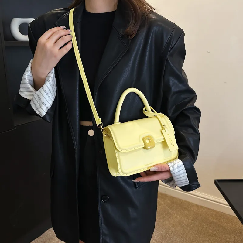 RIVMIND PU Handbag Women's White/Black/Pink/Yellow-17