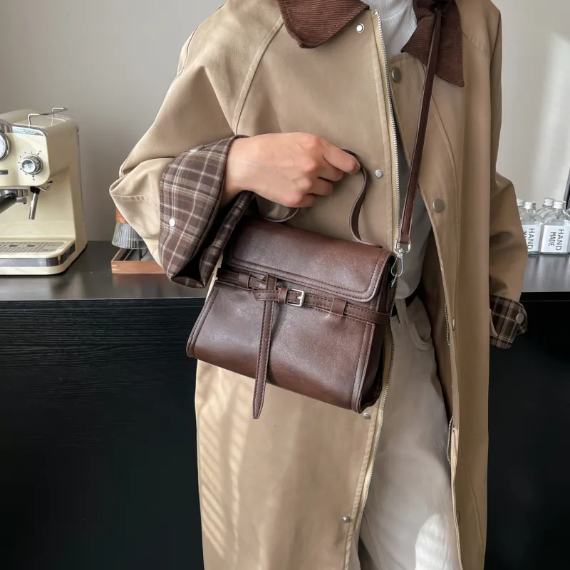 RIVMIND PU Handbag Women's White/Black/Coffee/Brown-13