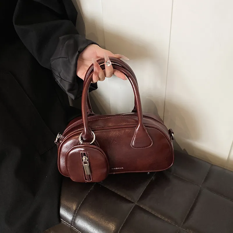 RIVMIND PU Shoulder Bag, Crossbody Bag, Handbag Regular Unisex Black/Red/Coffee/Brown-11