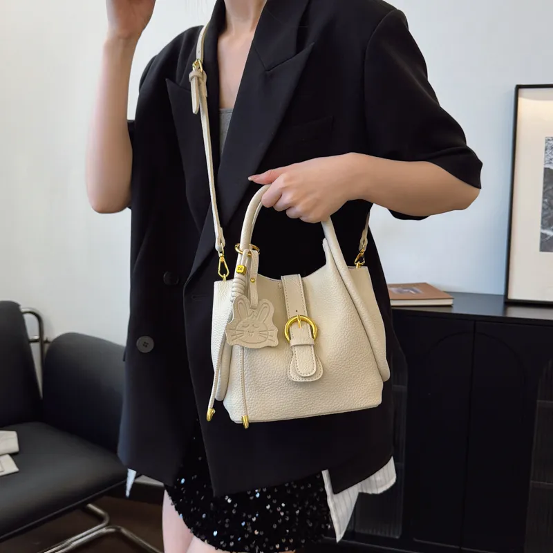 RIVMIND PU Combo Bag Shoulder Bag Crossbody Bag Handbag Women's White/Black/Apricot/Pink-4