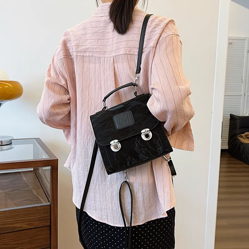 RIVMIND PU Backpack Women's White/Silver/Black/Pink-12