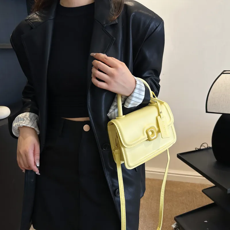 RIVMIND PU Handbag Women's White/Black/Pink/Yellow-19