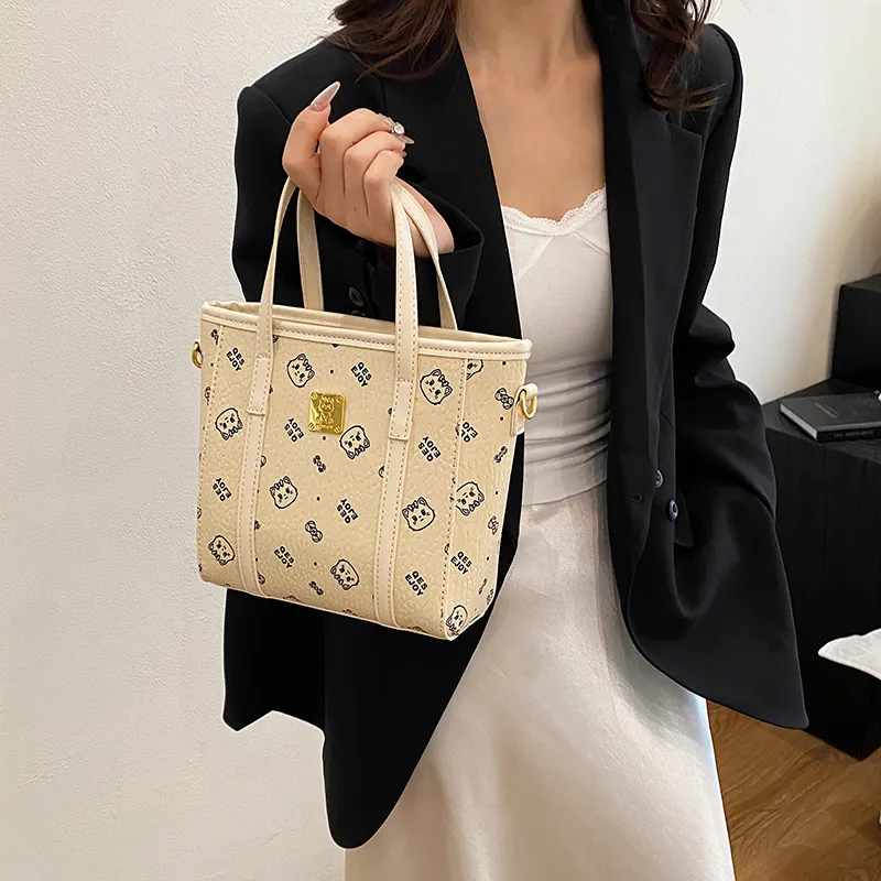 RIVMIND PU Handbag Women's White/Brown/Pink/Black-5