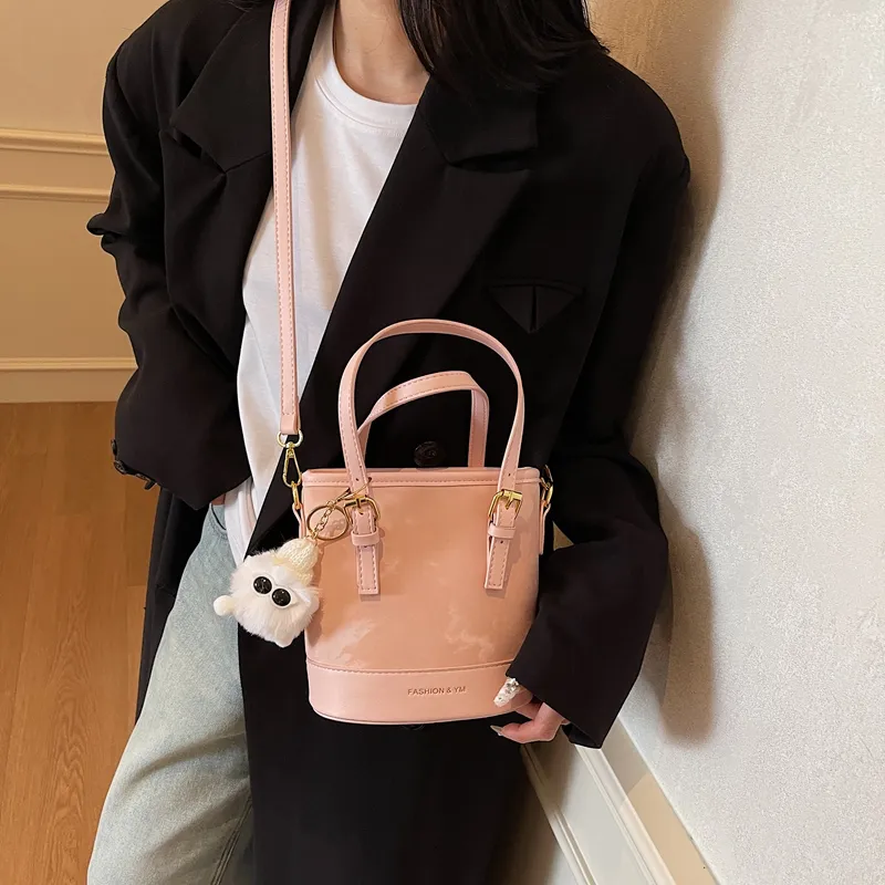 RIVMIND PU Shoulder Bag Women's White/Silver/Pink/Brown/Black-17