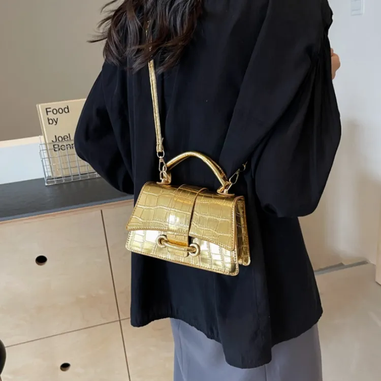 RIVMIND PU Shoulder Bag, Crossbody Bag, Handbag Women's White/Silver/Black/Gold-17