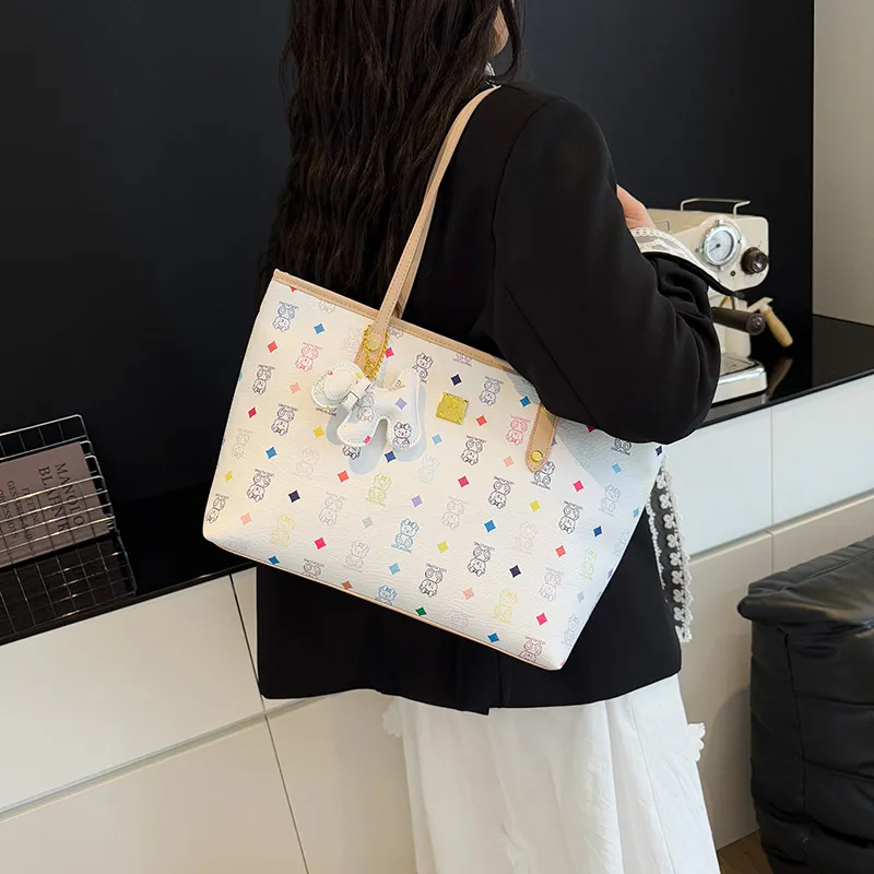 RIVMIND PU Shoulder Bag Women's Ecru/White/Pink/Coffee/Brown/Black-6