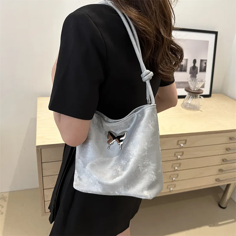 RIVMIND PU Crossbody Bag, Shoulder Bag Women's White/Black/Gray-8