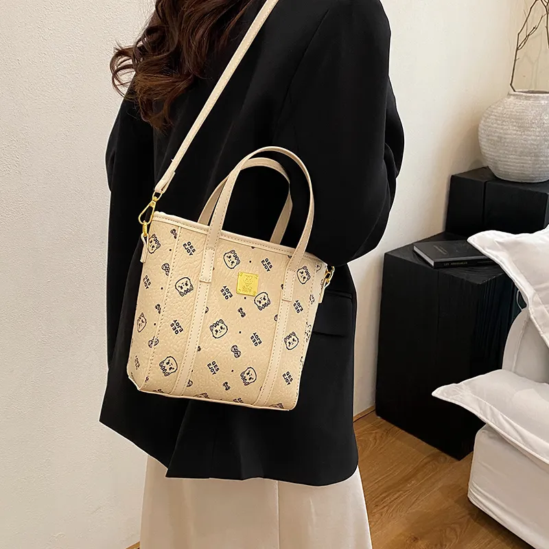 RIVMIND PU Handbag Women's White/Brown/Pink/Black-3