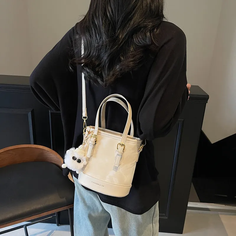 RIVMIND PU Shoulder Bag Women's White/Silver/Pink/Brown/Black-3