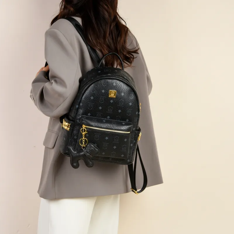RIVMIND PU Backpack Women's White/Black/Yellow/Pink-9