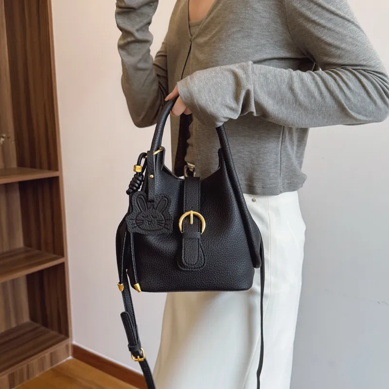 RIVMIND PU Combo Bag Shoulder Bag Crossbody Bag Handbag Women's White/Black/Apricot/Pink-6