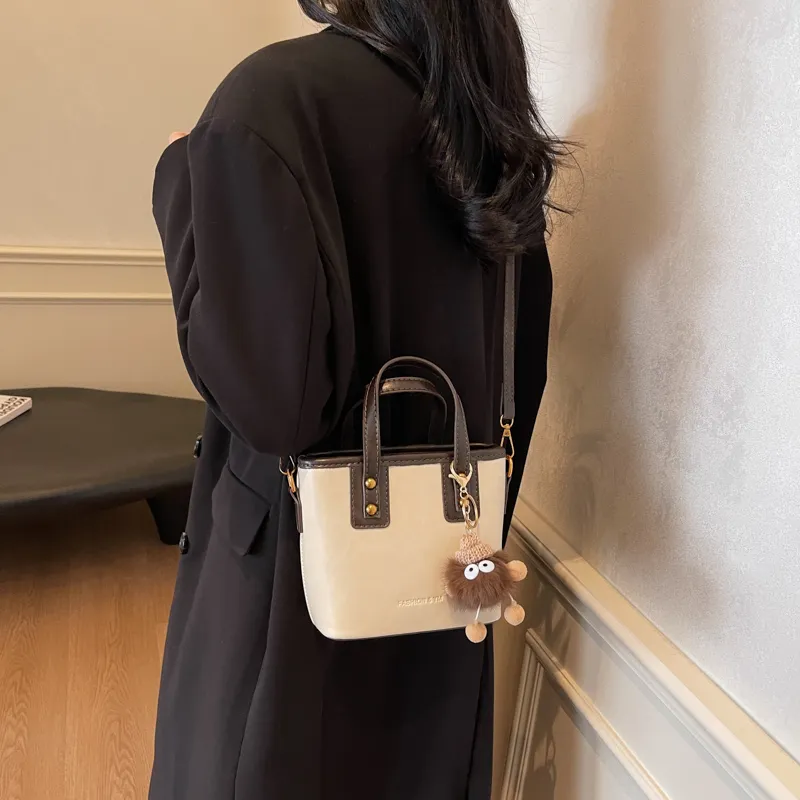 RIVMIND PU Handbag Women's White/Brown/Coffee/Black-5