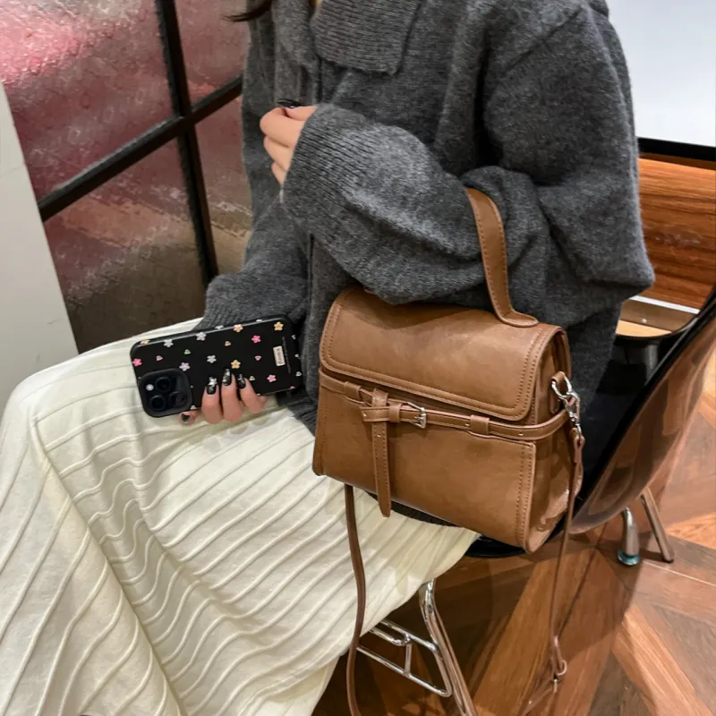 RIVMIND PU Handbag Women's White/Black/Coffee/Brown-19