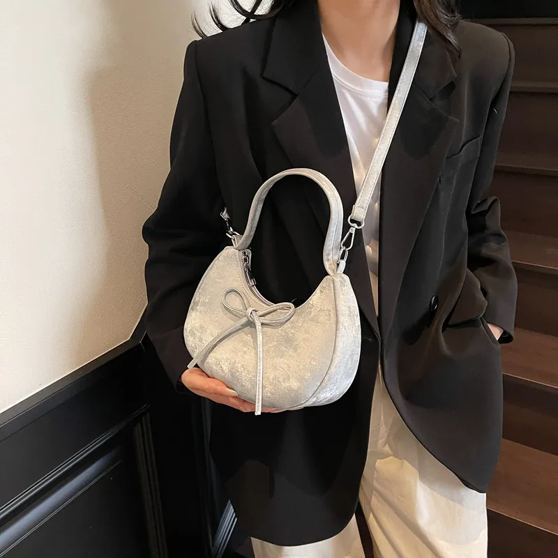 RIVMIND PU Shoulder Bag, Crossbody Bag, Handbag Women's White/Silver/Black/Blue/Pink-13