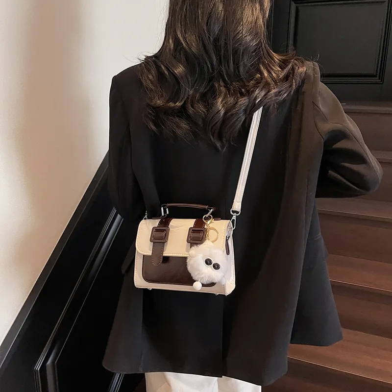 RIVMIND PU Shoulder Bag Women's White/Blue/Brown/Black-1
