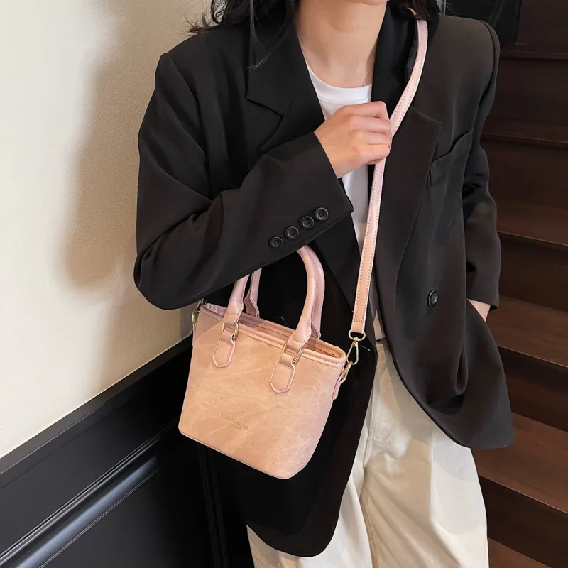 RIVMIND PU Handbag Regular Women's Beige & Black/Black/Brown/Pink-17