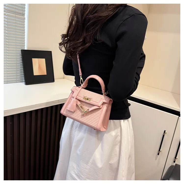 RIVMIND PU Handbag Women's Black/Pink/Khaki/Brown-7