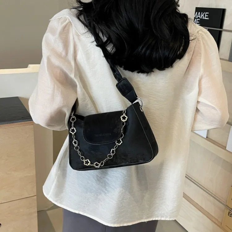 RIVMIND PU Crossbody One Shoulder Handbags Regular Women's Ecru/Black/Pink-6