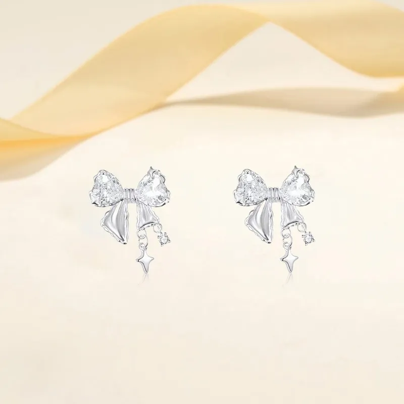LOVE&LOVE 925 Sterling Silver Stud Earrings Women's-2