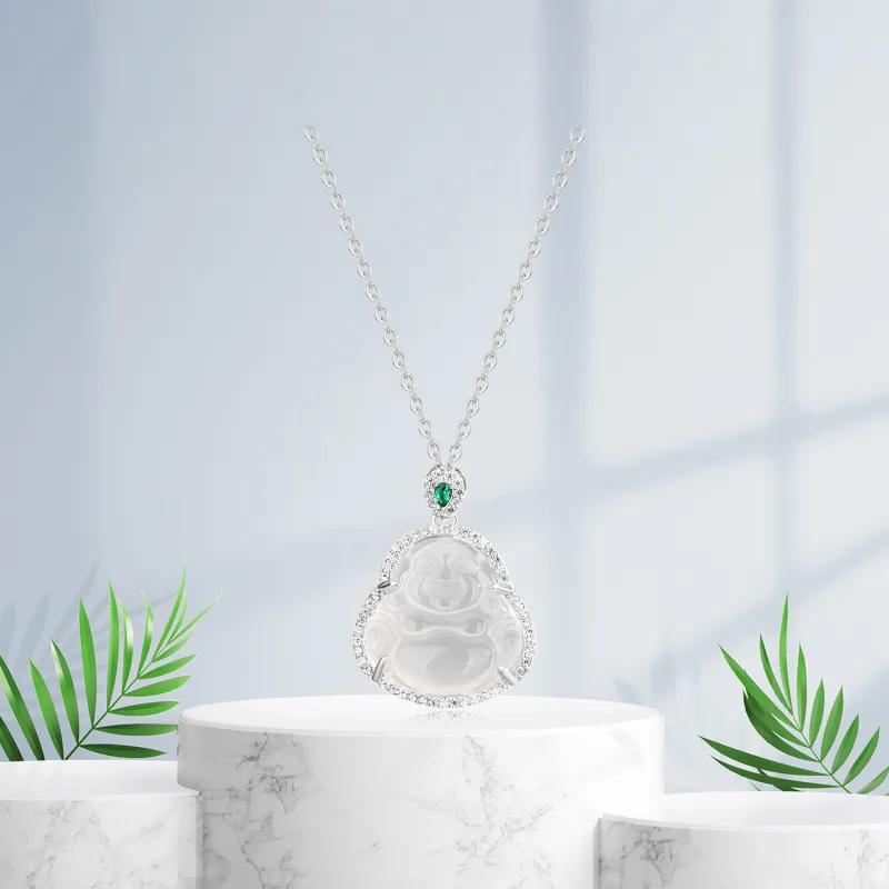 Teddy Bear Collection Chalcedony Necklaces Women's-2
