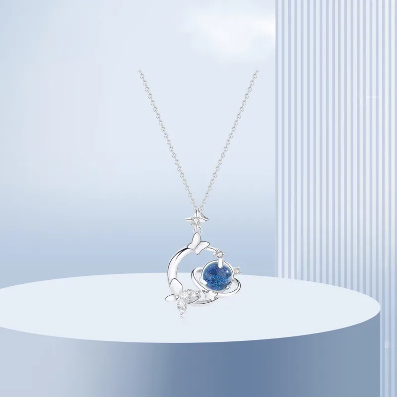 Teddy Bear Collection S925 Silver Necklaces Women's Silver-7