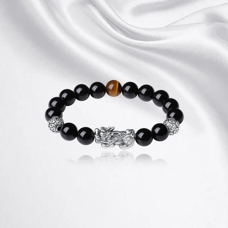 Teddy Bear Collection Obsidian Bracelets Unisex-3
