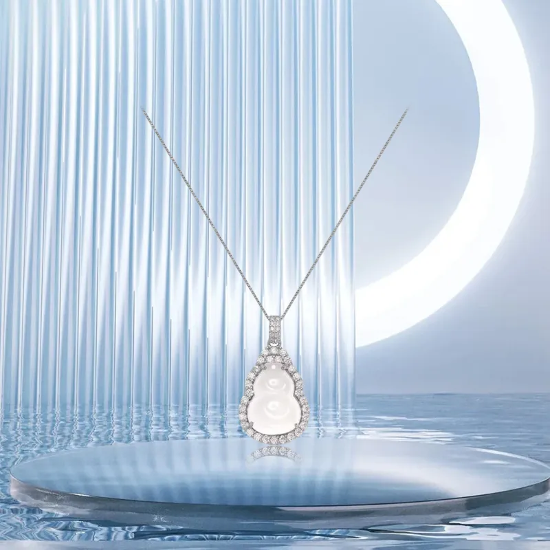 Teddy Bear Collection Glass Cat Eye Necklaces Women's-1