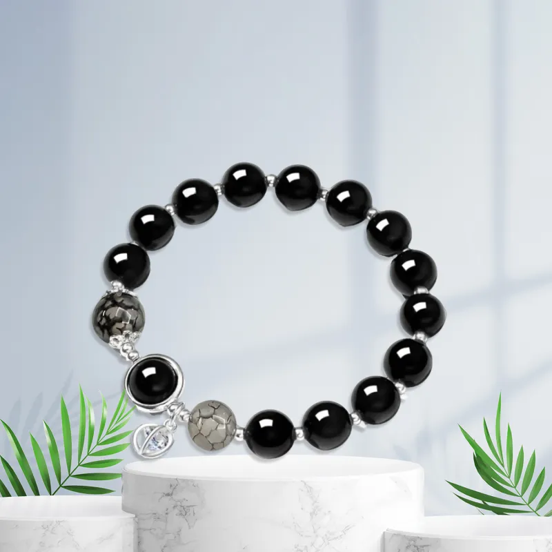Teddy Bear Collection Obsidian Bracelets Unisex-2