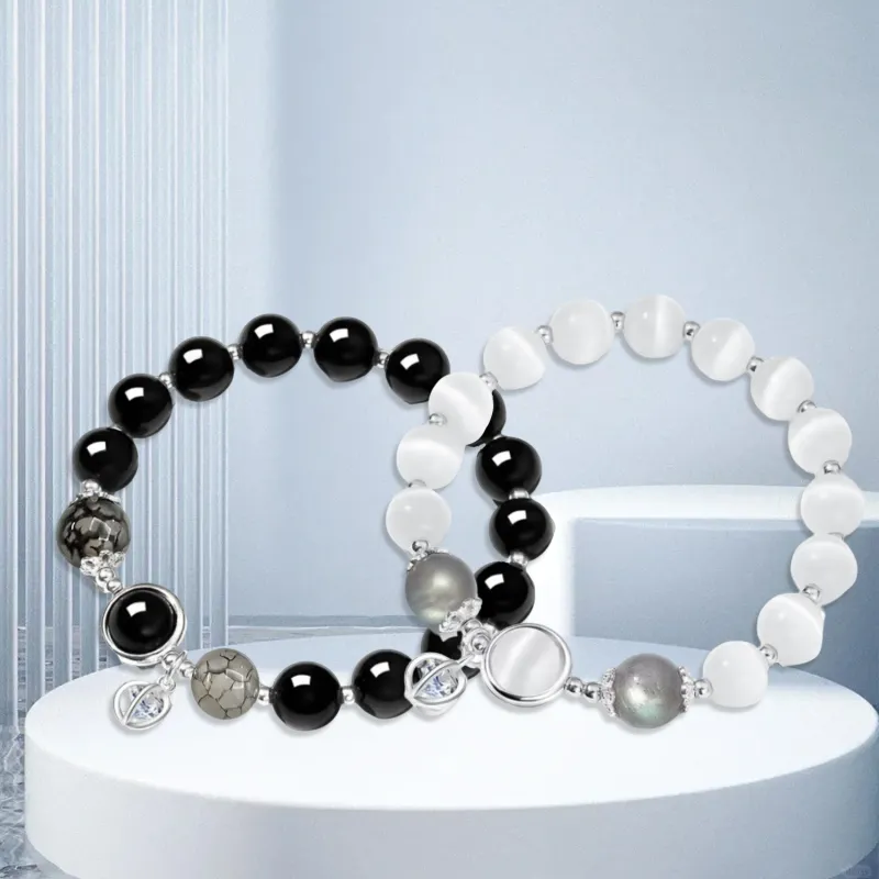 Teddy Bear Collection Obsidian Bracelets Unisex-7