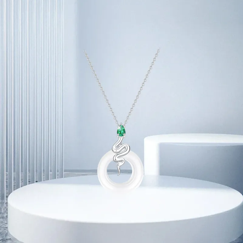 Teddy Bear Collection Chalcedony Necklaces Women's-3