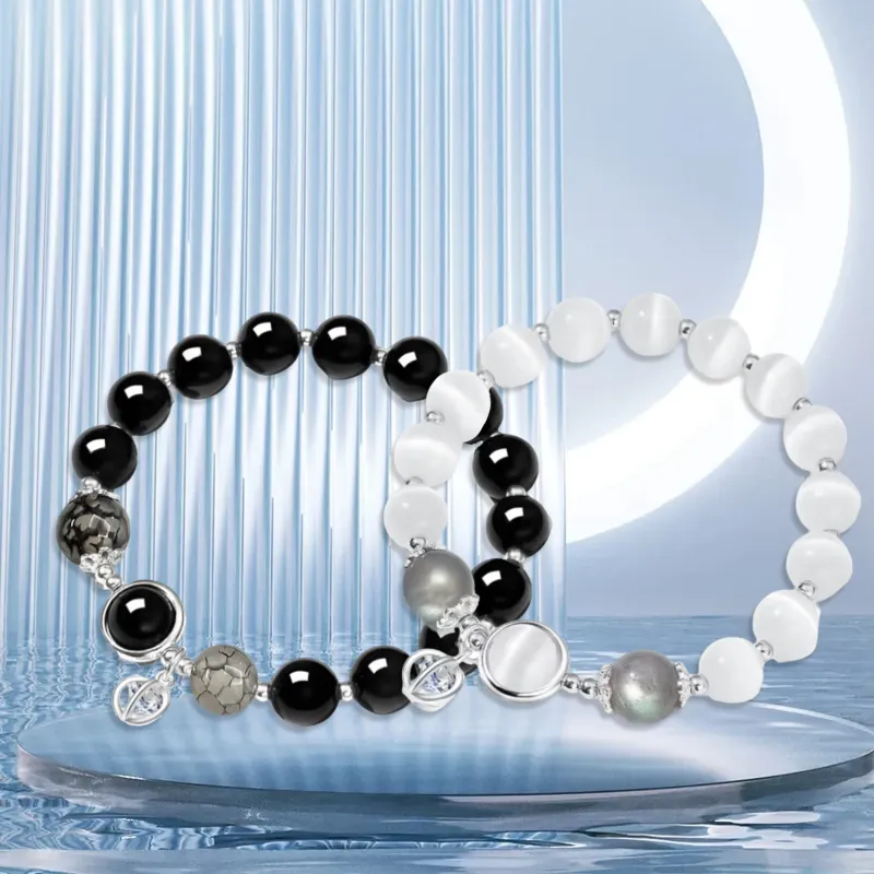 Teddy Bear Collection Obsidian Bracelets Unisex-8