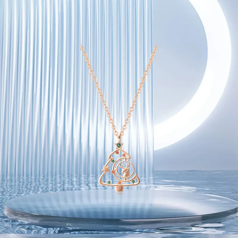 Teddy Bear Collection S925 Silver Necklace # Gold Silver Women's-7