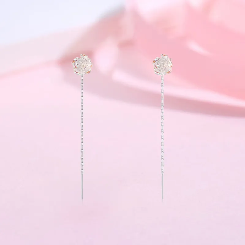 LOVE&LOVE S925 Silver Drop Earrings Women's-2
