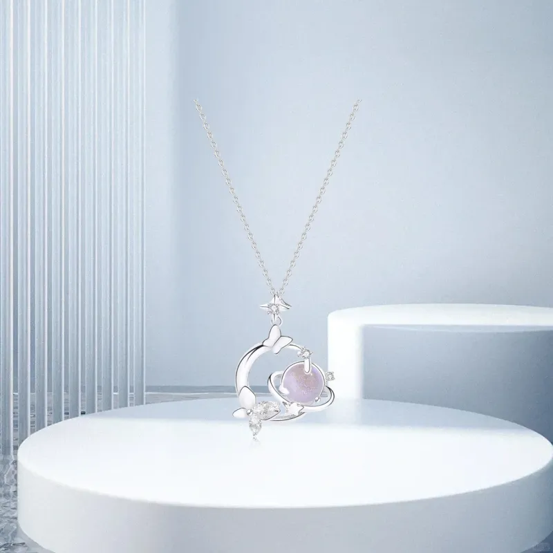 Teddy Bear Collection S925 Silver Necklaces Women's Silver-3