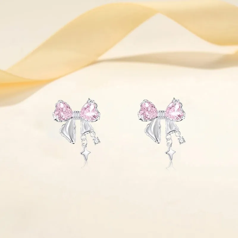 LOVE&LOVE 925 Sterling Silver Stud Earrings Women's-5