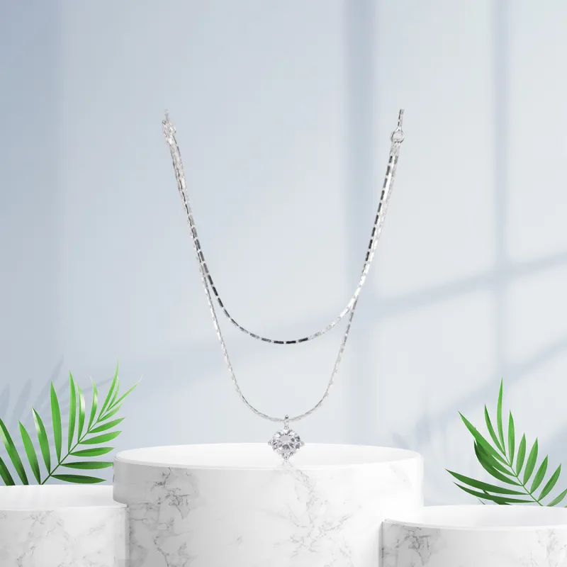 Teddy Bear Collection S925 Silver Necklaces Women's-4