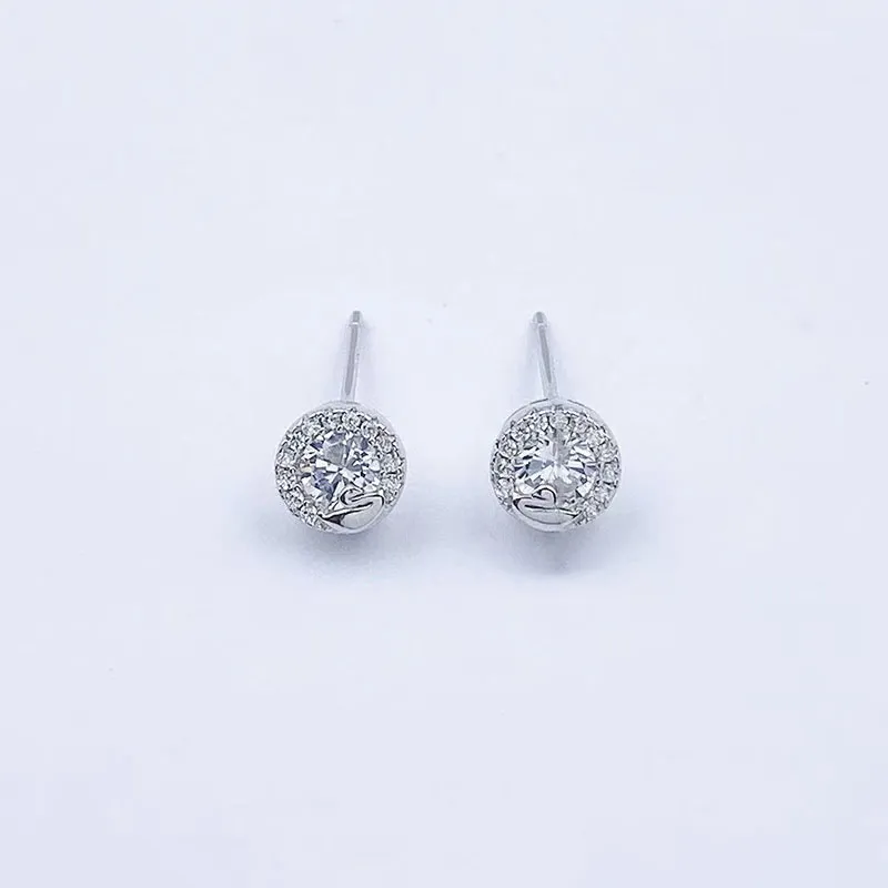 FMC S925 Silver Stud Earrings Unisex-4