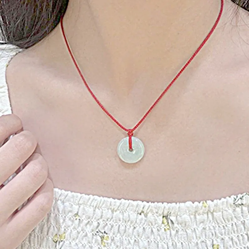 FMC Bean Type Jadeite Necklaces Unisex-3
