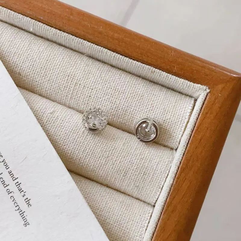 FMC S925 Silver Stud Earrings Unisex-1