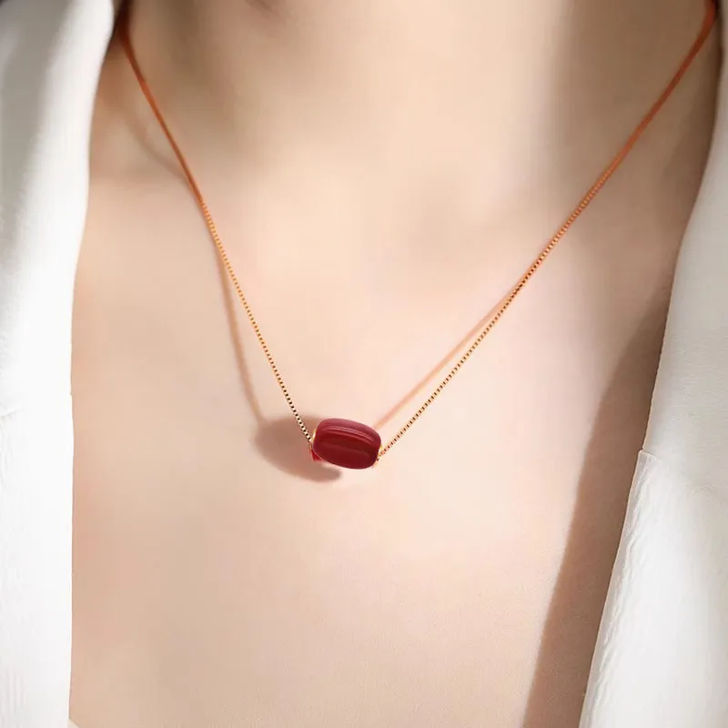 FMC Agate Jade Necklaces Women's-1