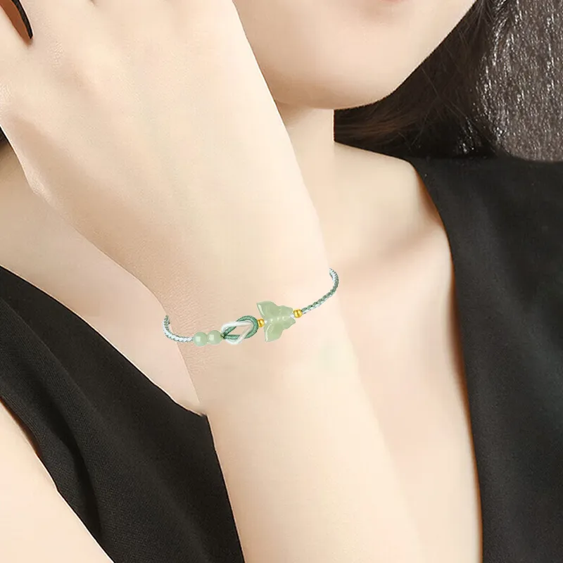 FMC Hetian Jade Bracelets Women's Pale Greenish White Jade-2