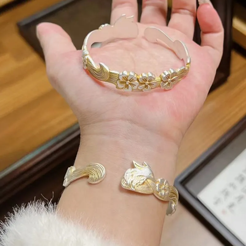 FMC S999 Fine Silver Sterling Silver Bracelets Unisex-6