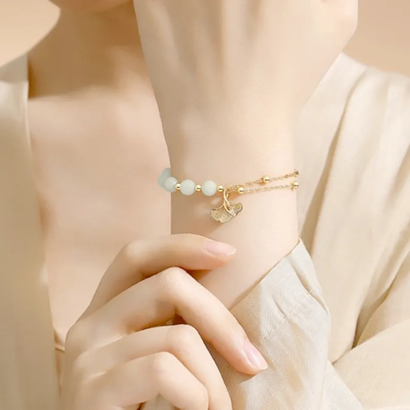 FMC Hetian Jade Bracelets Women's Pale Greenish White Jade-4