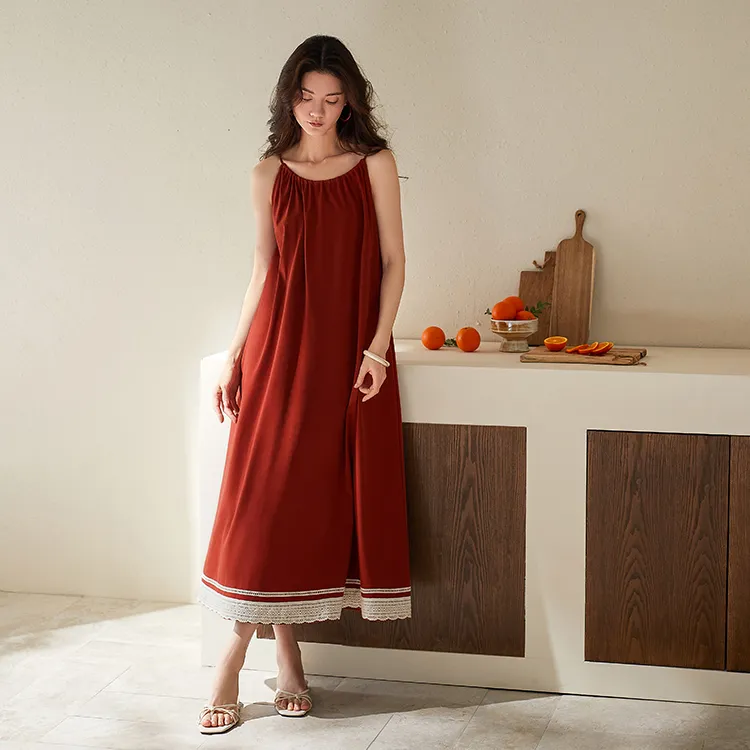 Yue Nei Nightgown Women's Ancora Red-2