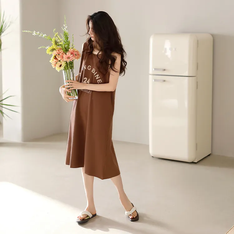Yue Nei Nightgown Women's Coffee Brown-5