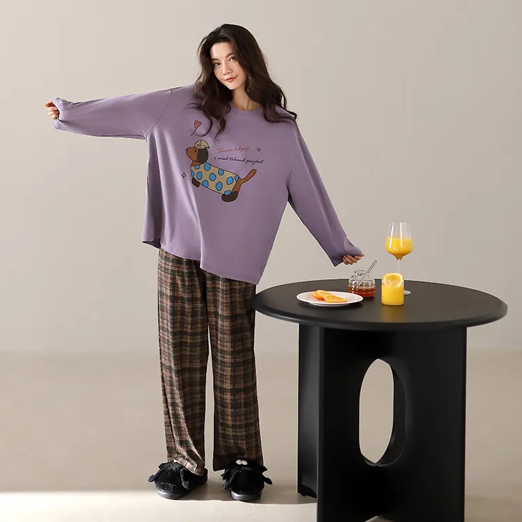 Yue Nei Pajama Set Women's Thought Taro Purple-5