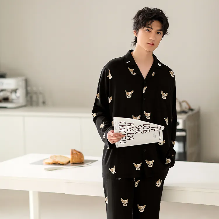 Yue Nei Pajama Set Men's French Hoppers-3