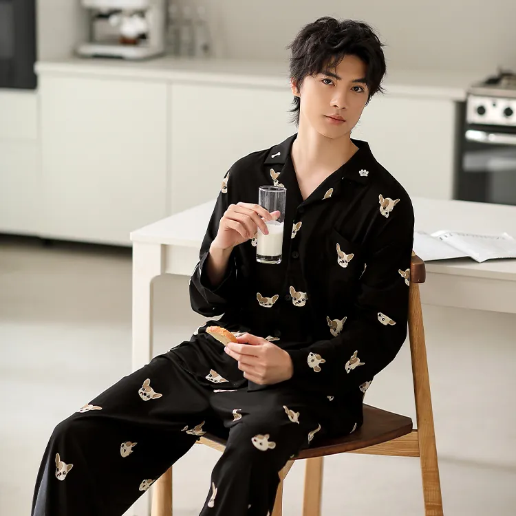 Yue Nei Pajama Set Men's French Hoppers-2